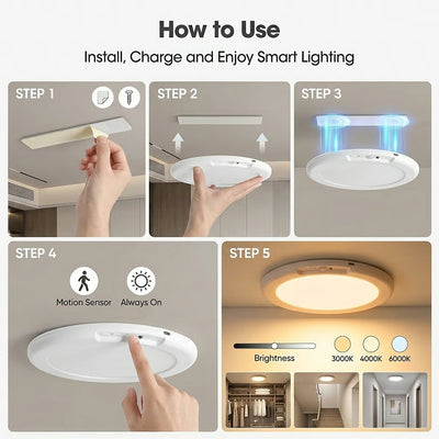 Motion Sensor Ceiling Light with Remote Magnetic
