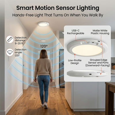 Motion Sensor Ceiling Light with Remote Magnetic